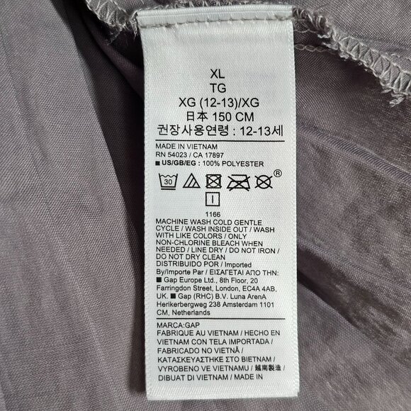 Gap Girls‎ Metallic Silver Pleated Skirt A-Line Elastic Waistband Kids XL 12 NWT - Picture 6 of 10